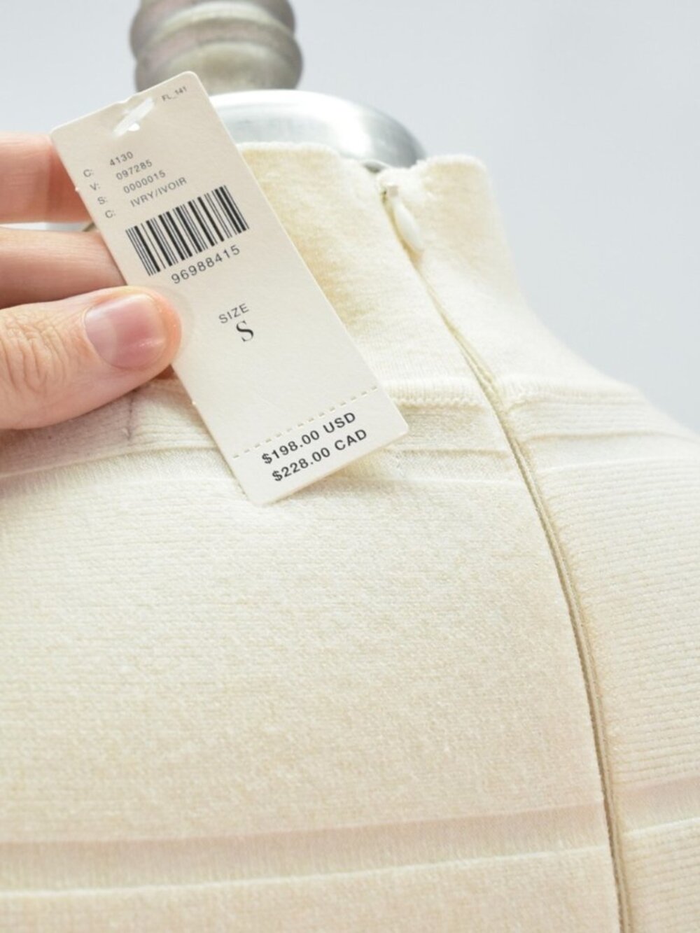 Anthropologie NWT Blithe LA Off-White Knit + Chiffon Maxi Dress - Picture 5 of 9